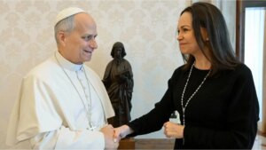 María Corina Machado se reunió con el papa León XIV en el Vaticano