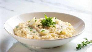 Orzo cremoso con limón y espinacas, la receta barata que se cocina como un arroz y está lista en 10 minutos