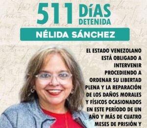 Súmate denuncia que Nélida Sánchez cumple 511 días detenida en El Helicoide bajo un proceso "nulo de nulidad absoluta" - AlbertoNews