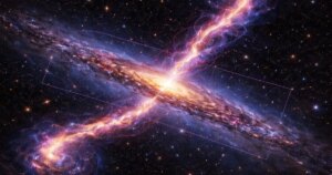 Un chorro de gas de 40.000 años luz revela cómo mueren las galaxias por dentro