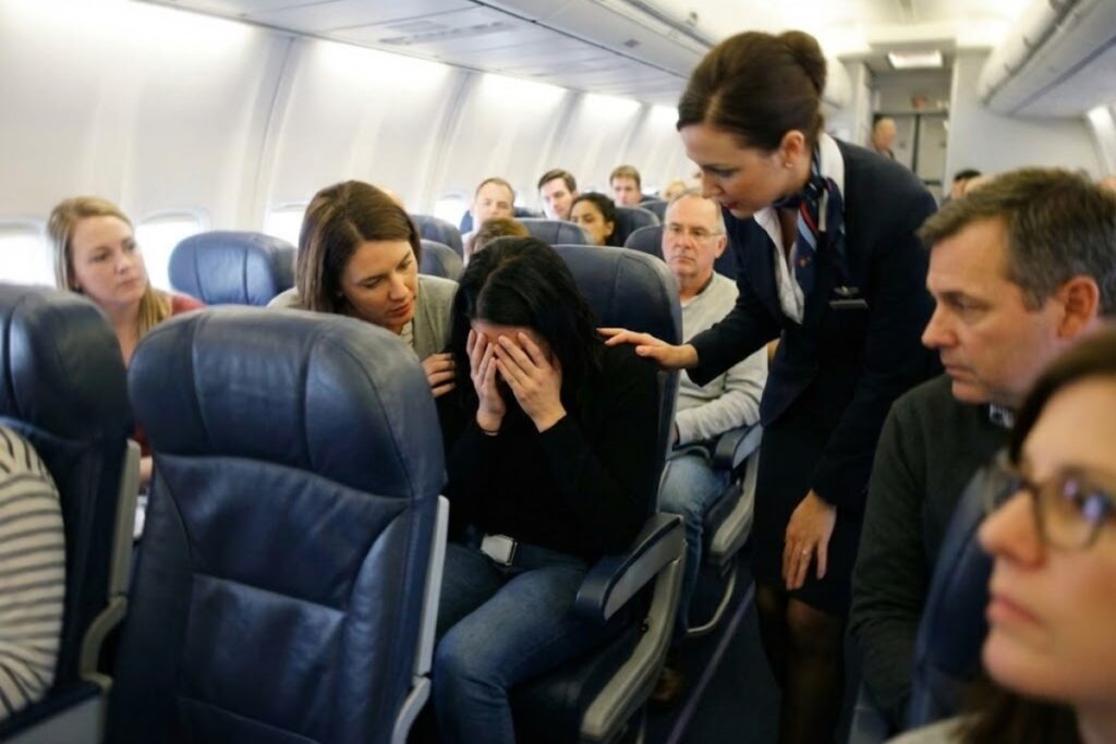Una influencer se grabó gritando en un avión y tuvo que dar explicaciones sobre su ataque de pánico