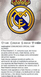 Xabi Alonso fue destituido del Real Madrid