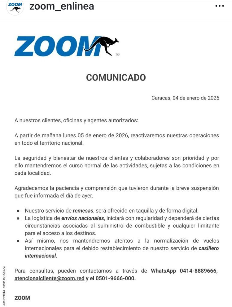 Zoom reactiva sus operaciones tras una breve suspensión en sus oficinas