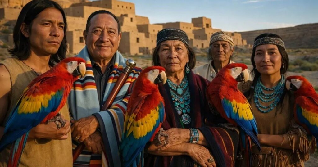en el Cañón del Chaco, los antiguos criaban guacamayos como guardianes rituales
