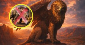 esta criatura con cuerpo de león y cabeza de águila no nació de fósiles de dinosaurio