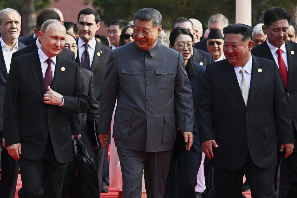 Vladimir Putin, Xi Jinping y Kim Jong-un, en el último encuentro multilateral.