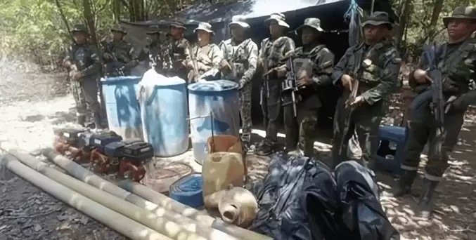 FANB destruye centro de operaciones logístico de minería ilegal