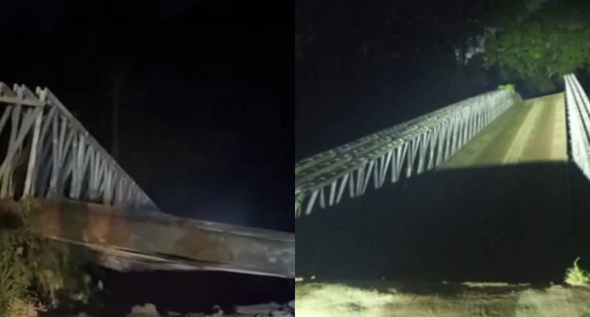 Fuertes lluvias provocaron colapso del puente Guaruríes