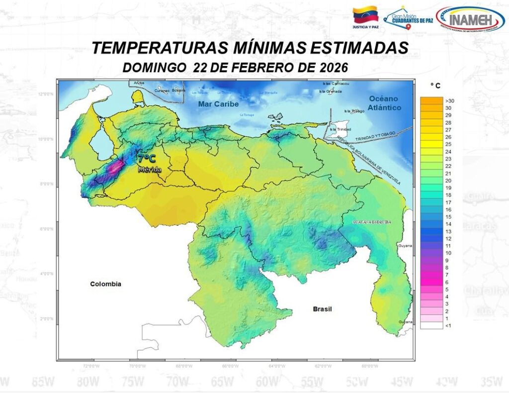Inameh reporta posibles lloviznas y nubosidad en gran parte del país este #22Feb