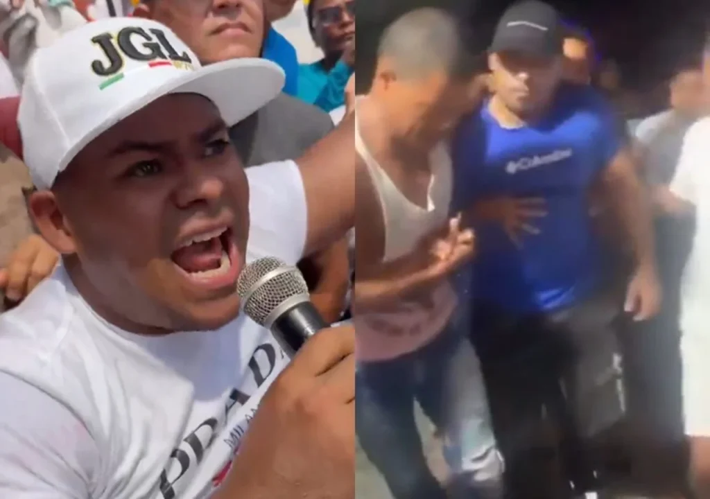 Oscar Castañeda anes y después de su excarcelación