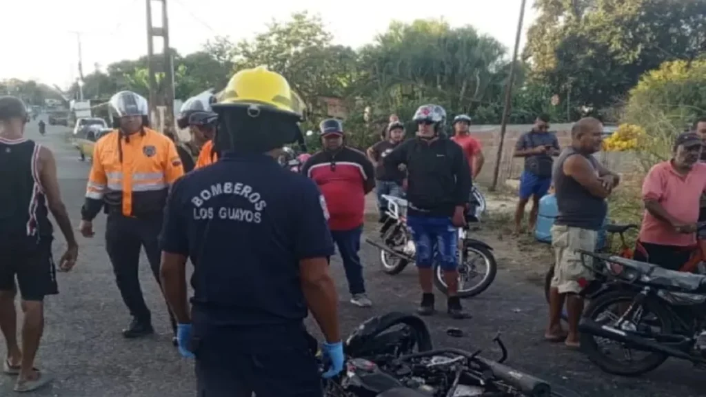 Quincuagenario murió durante un choque de motos en Los Guayos