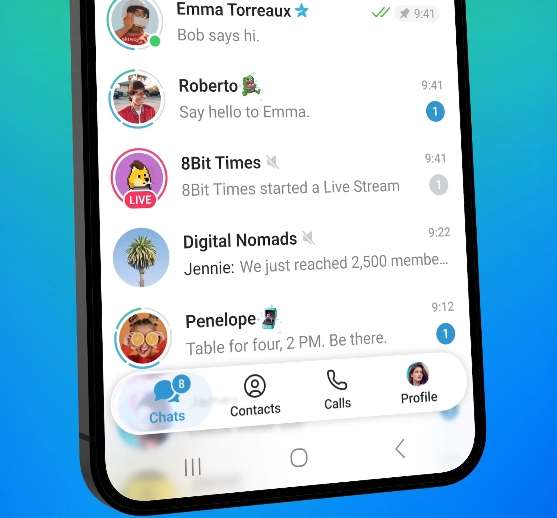 Telegram presenta la mayor actualización de interfaz en Android