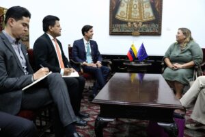 Viceministro Oliver Blanco se reunió con encargada de negocios de la UE
