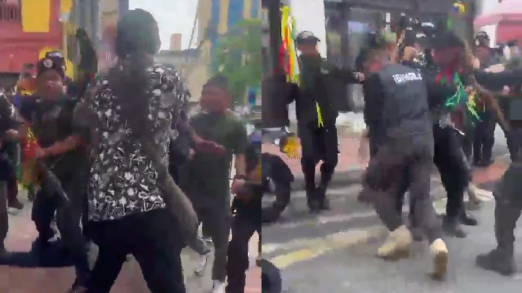 Video muestra agresión de un grupo de integrantes de la minga indígena contra periodista en medio de campaña política en Villavicencio