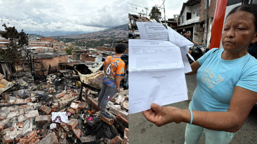 ¿Quién es el paciente con diagnóstico psiquiátrico que incendió una casa en Medellín? Este es el dramático relato de su madre: 'Me quería pegar'