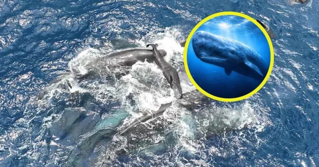 11 cachalotes coordinan un parto en pleno océano durante 33 minutos