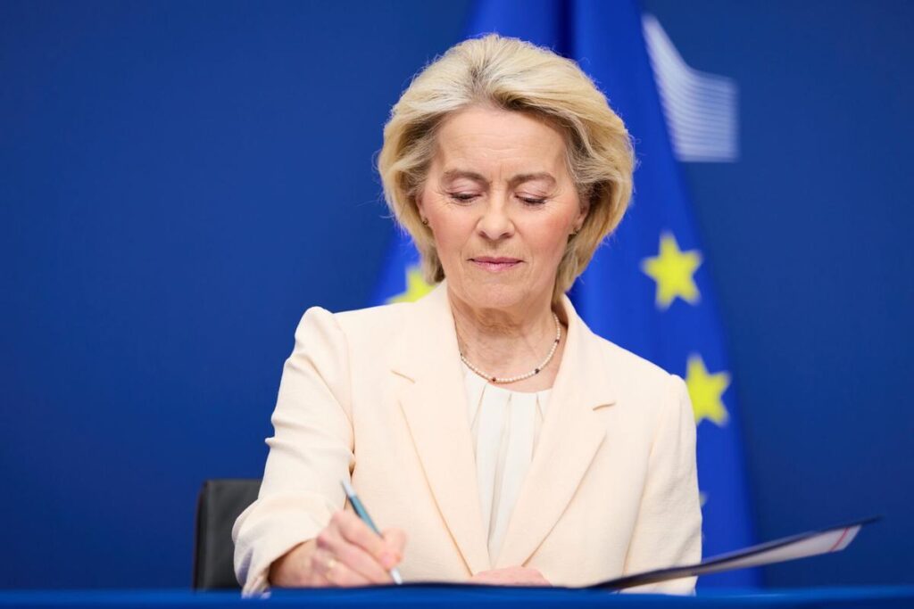 La presidenta de la Comisión Europea, Ursula von der Leyen