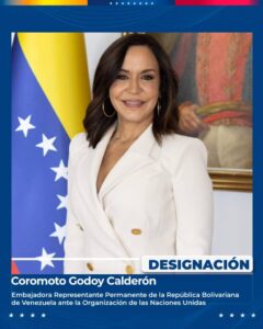 Designan a Coromoto Godoy como embajadora de Venezuela ante la ONU