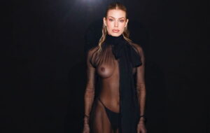 Jessica Goicoechea y sus atrevidas transparencias en la Milan Fashion Week