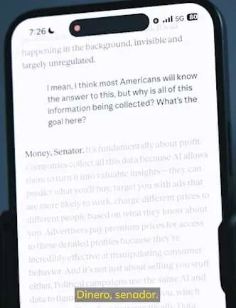 “Money, Senator”: el video viral con la IA Claude de Anthropic