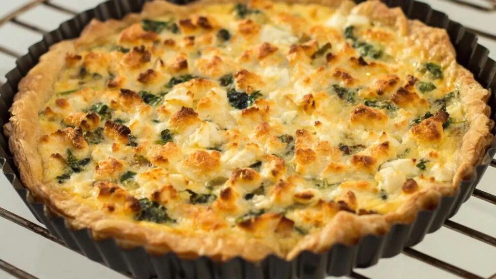 Quiche de espinacas sin huevos, una receta riquísima para veganos y alérgicos al huevo