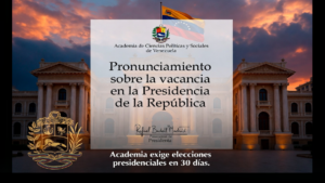 Academia de Ciencias Políticas exige elecciones presidenciales ya