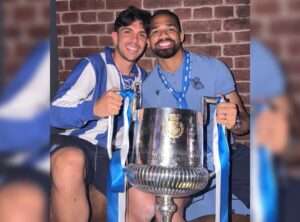 Así fue la celebración de Aramburu y Herrera tras su triunfo con la Real Sociedad en la Copa del Rey