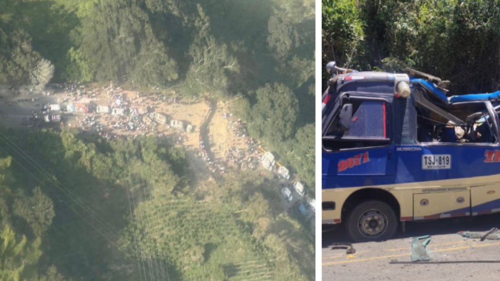 Así quedó la vía Panamericana en el sector El Túnel tras atentado terrorista con cilindro bomba que afectó gravemente la carretera