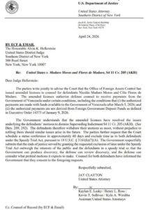 Autorizan al Gobierno de Venezuela a pagar defensa de Maduro y Cilia