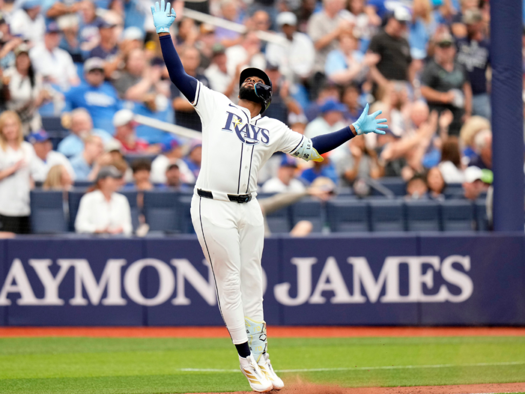 Caminero visualizó su HR en la reinaguración de Tropicana Field