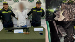 Con escopeta en mano: así hallaron en Galapa el punto donde desarmaban vehículos de carga robados en Barranquilla y los vendían por partes