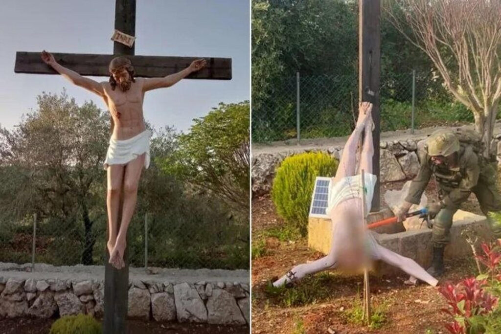 Condenan acto de soldado israelí que vandalizó estatua de Cristo