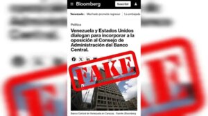 Desmienten fake de Bloomberg sobre la oposición y el BCV