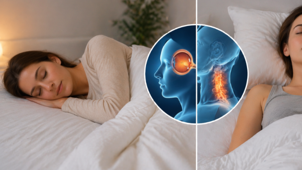 Dormir con o sin almohada tiene un impacto desconocido en la visión y la columna, según especialista