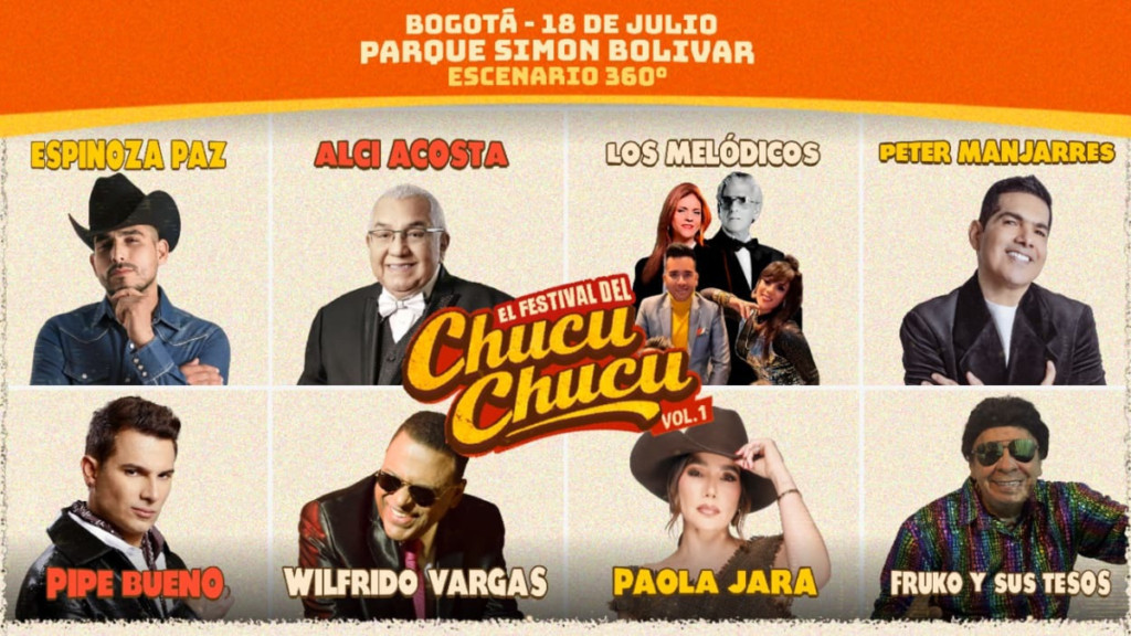El Festival del Chucu Chucu llegará al parque Simón Bolívar con una tarima 360°: estos son los artistas confirmados