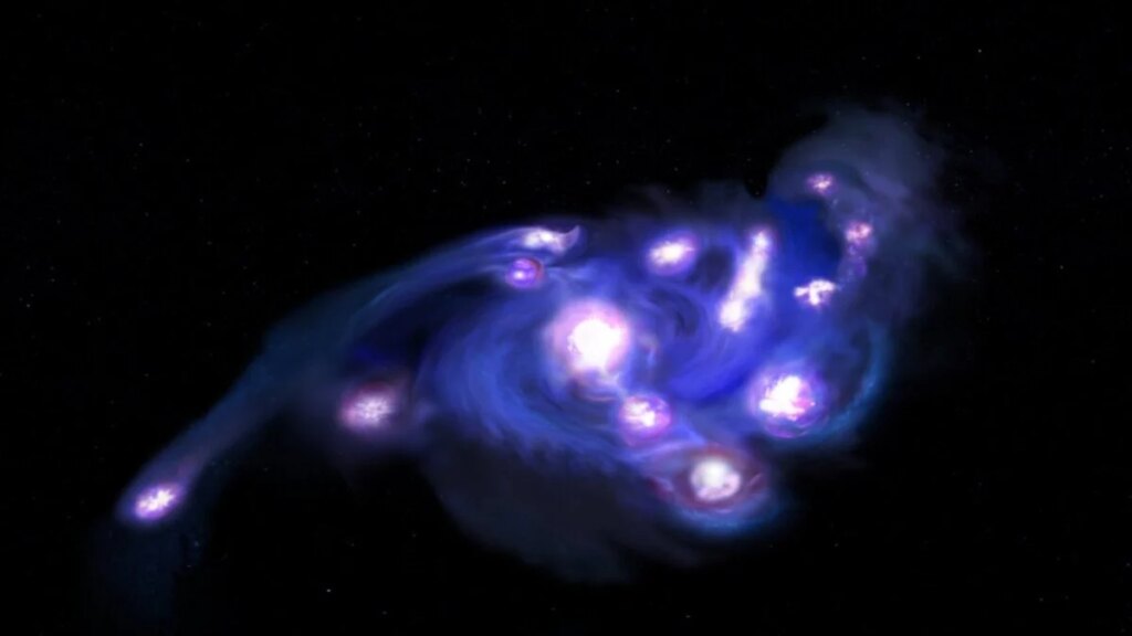 El James Webb acaba de encontrar algo que parece un racimo de uvas flotando en el universo primitivo. Y podría obligarnos a reescribir cómo nacieron las primeras galaxias