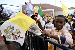 El papa León XIV revindica en Malabo el trabajo de la Iglesia por la justicia y solidaridad