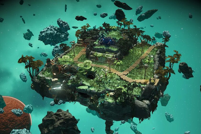 Este jugador de No Man's Sky ha convertido su nave en una isla paradisíaca flotante: puede hacer una barbacoa mientras surca el espacio