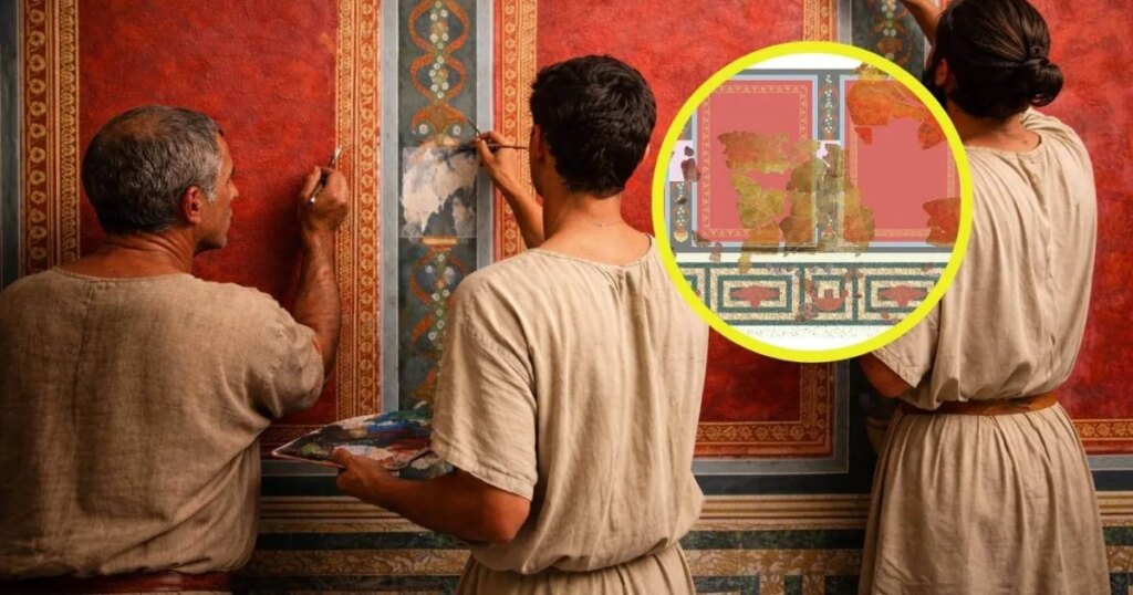 Hallan en Cartagena una técnica de pintura de hace 2.000 años con “oro rojo” que revela cómo los romanos lograban que durara más
