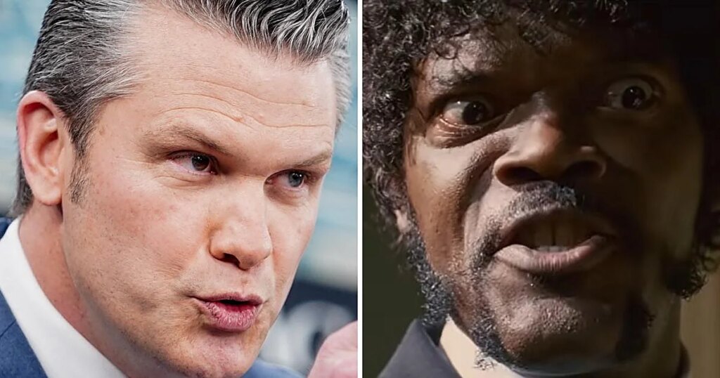 Hegseth intenta recitar la Biblia y acaba citando a Samuel L. Jackson en 'Pulp Fiction'