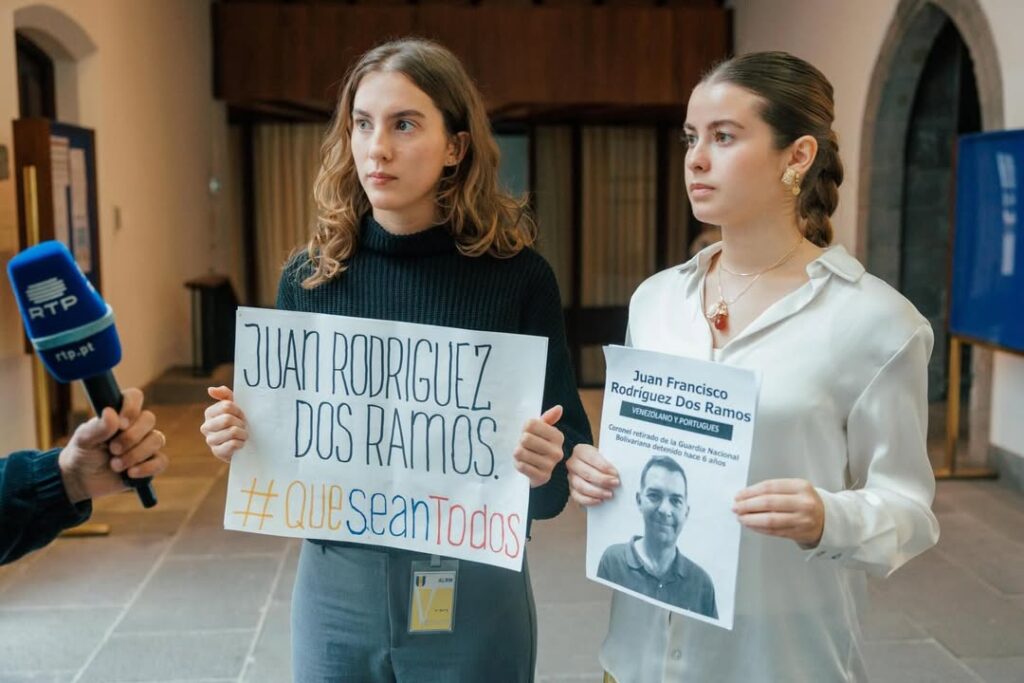 Hija del preso político Juan Francisco Rodríguez exigió desde Portugal su liberación (VIDEO)