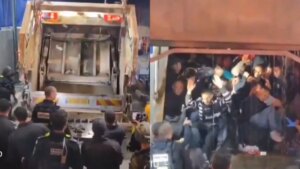 Israel interceptó un camión de basura con más de 60 palestinos que intentaban entrar al país