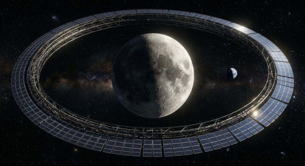 Japón quiere construir un anillo solar alrededor de la Luna que proporcione energía limpia inagotable a la Tierra