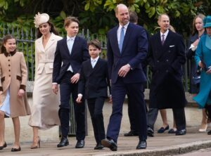 La familia real británica se mostró unida en la misa del domingo de Pascua
