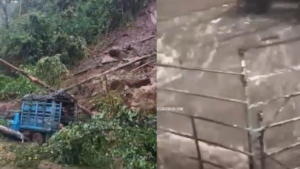 Montaña se vino encima y afectó viviendas, postes de luz y carros en San Vicente de Chucurí: estas son las emergencias de lluvias en Santander