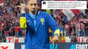 Raphinha se disculpa tras su “pa’ fuera” a la afición del Atlético