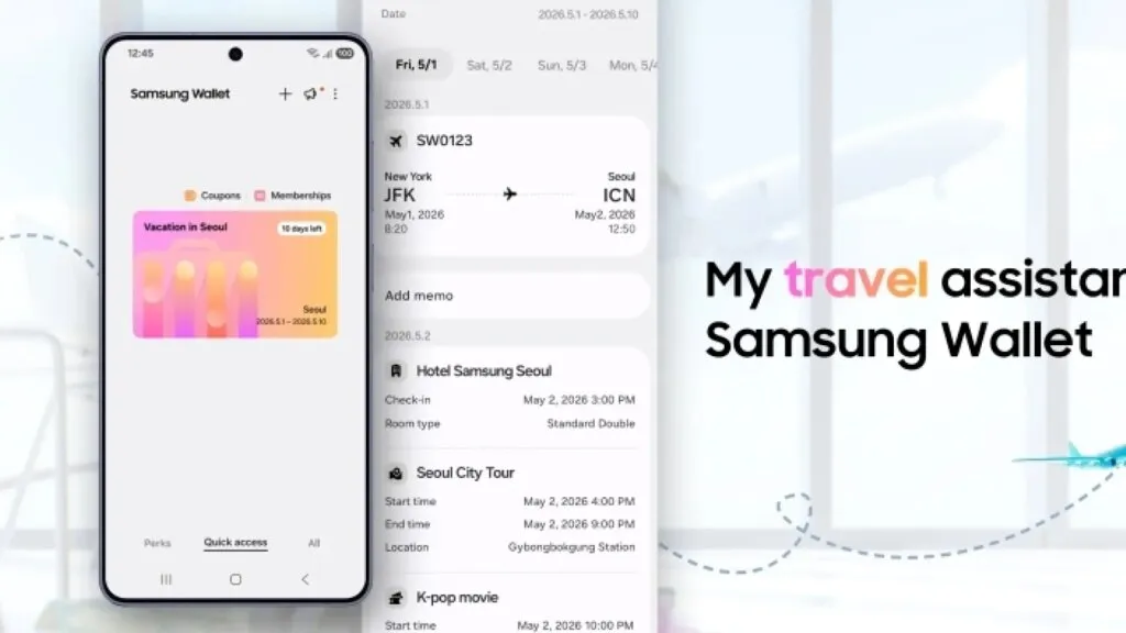 Samsung lanza "Viajes", la nueva herramienta que agrupa tus billetes, hoteles y reservas en un mismo lugar