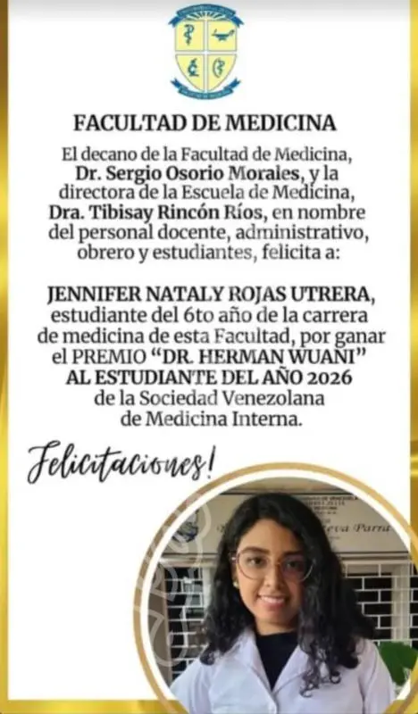 Sanantoniense galardonada como Estudiante del Año en Medicina 2026