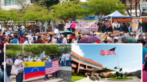 Trabajadores consignaron un documento a la embajada de EEUU