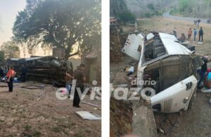 Tres fallecidos y 39 lesionados deja vuelco de autobús Iveco en Naricual estado Anzoátegui